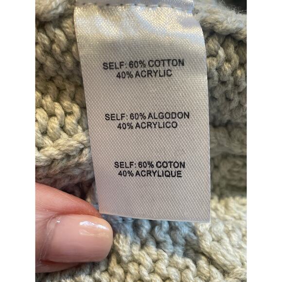 Altar’d State Sweater Vest Women’s Medium Gray SS Chunky V-Neck Oversized - Picture 6 of 6